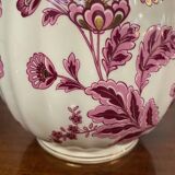 Paire de vases motif chinois rose porcelaine italienne annees 70 signes fg