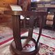 Round Art Deco coffee table in solid oak – 1930s-40s