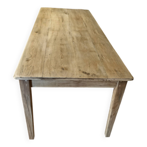 Table de ferme en chêne - massif brut