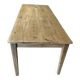 French solid oak farmhouse table 239x89 Raw patinated