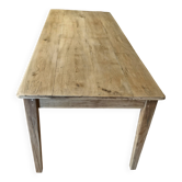 French solid oak farmhouse table 239x89 Raw patinated