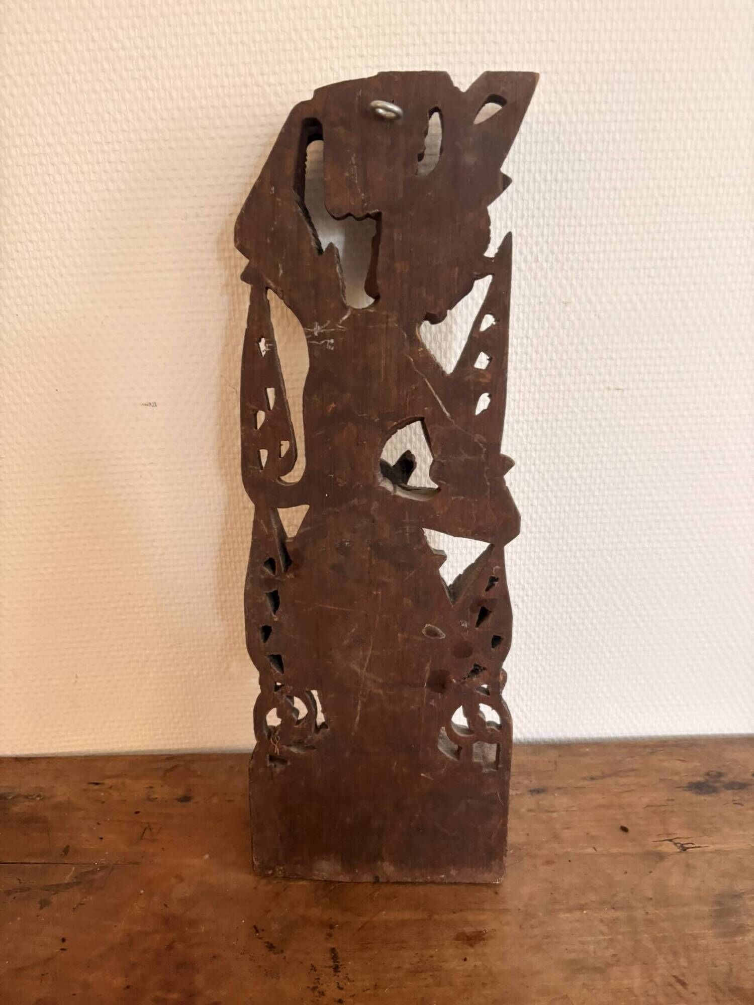 Carved Wood Panel Apsara Dancer Thailand Bali Mural Mukata Devata 19th Century