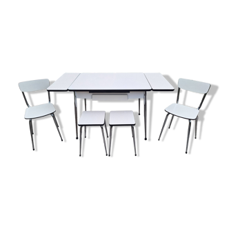 Formica table 2 chairs 2 stools