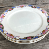 5 assiettes à dessert digoin - art déco