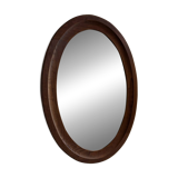 Miroir ovale cadre bois