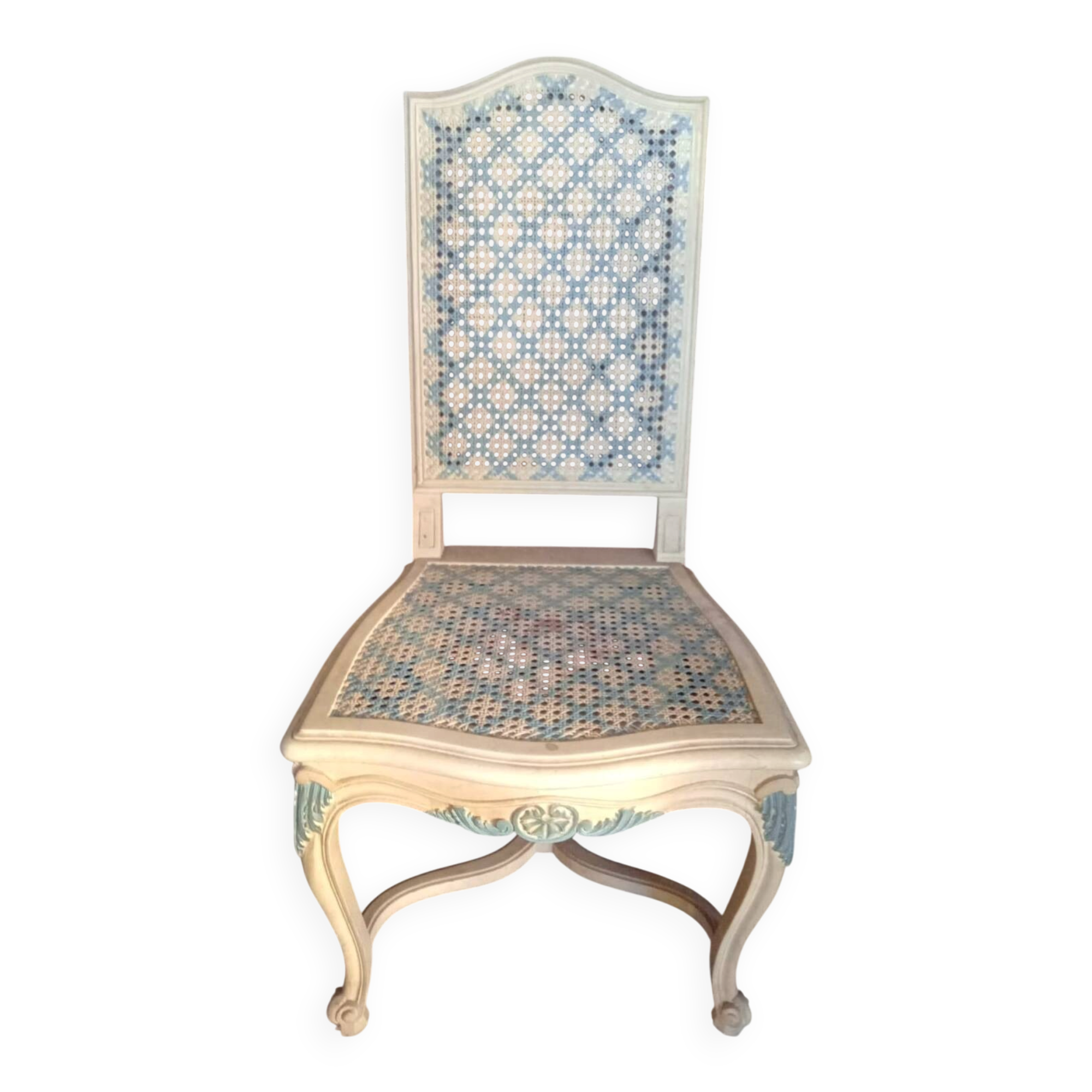 6 chaises peintes milieu du 20eme siècle