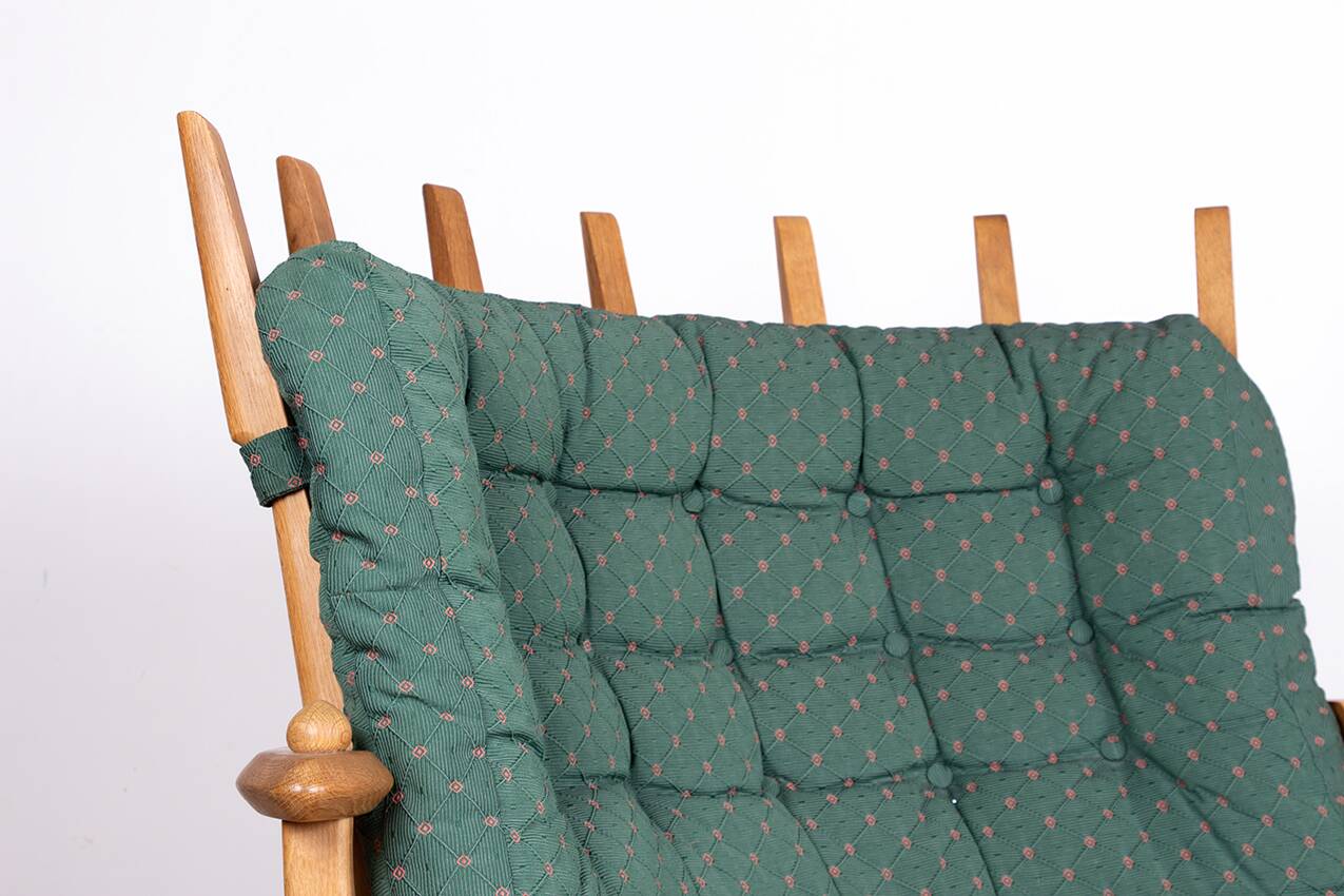 Grand French armchair in solid oak, Guillerme and Chambron Your House
