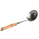 Stainless steel ladle with bamboo handle, 60s