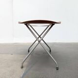 Folding table in teak with Norwegian alminette from the mid-century by F.M. Produkt, Frederiksberg Metalvarefabrik, 1960s.