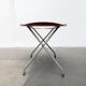 Table plateau pliant en teck alminette norvégienne du milieu du siècle de f.m. Produkt, Frederiksberg Metalvarefabrik, années 1960