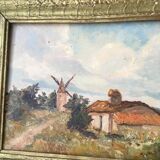 Small landscape painting of countryside