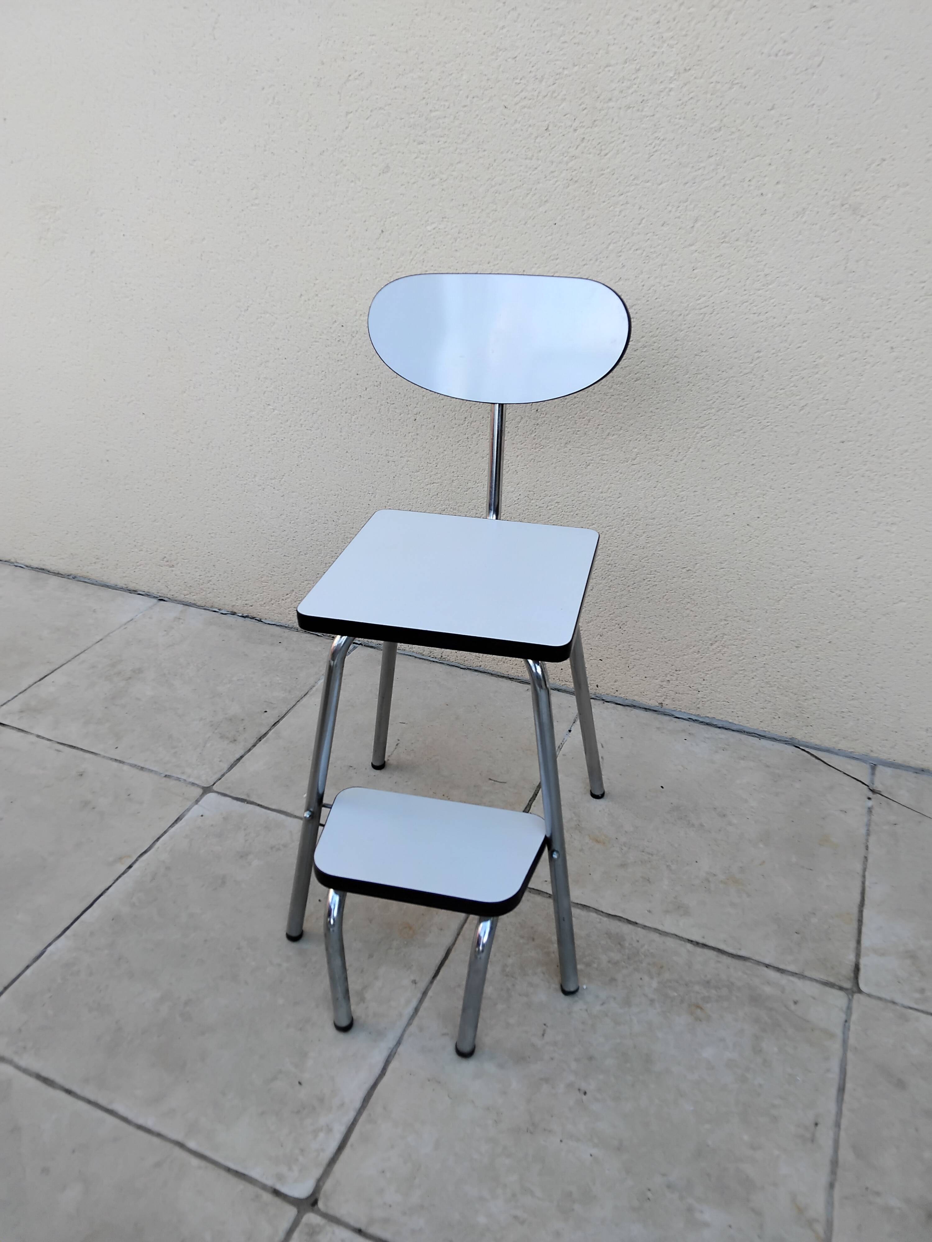 Rare VOLO Formica Folding Chair Vintage Stepladder