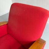 2 anciens fauteuils club art déco années 30 structure bois courbé