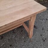 Farm table in solid oak wood raw