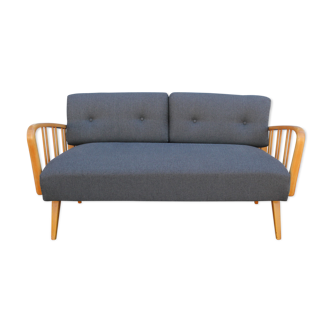 Daybed des années 1950 en bois de hêtre