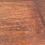 Brutalist oak organic curved oval side or nesting tables, Dutch ca 1960