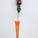 Vintage vase orange and blue shortbread glass