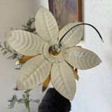 Pair of gold metal flower wall lights