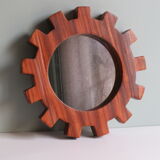 Scandinavian teak mirror 1970 33cm