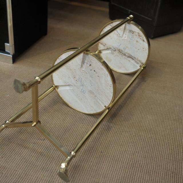 Copper and marble console