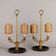 Vintage table lamps from the first half of the 1900s in gilded bronze and marble.