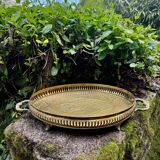 Large brass tray in Louis XV baroque style