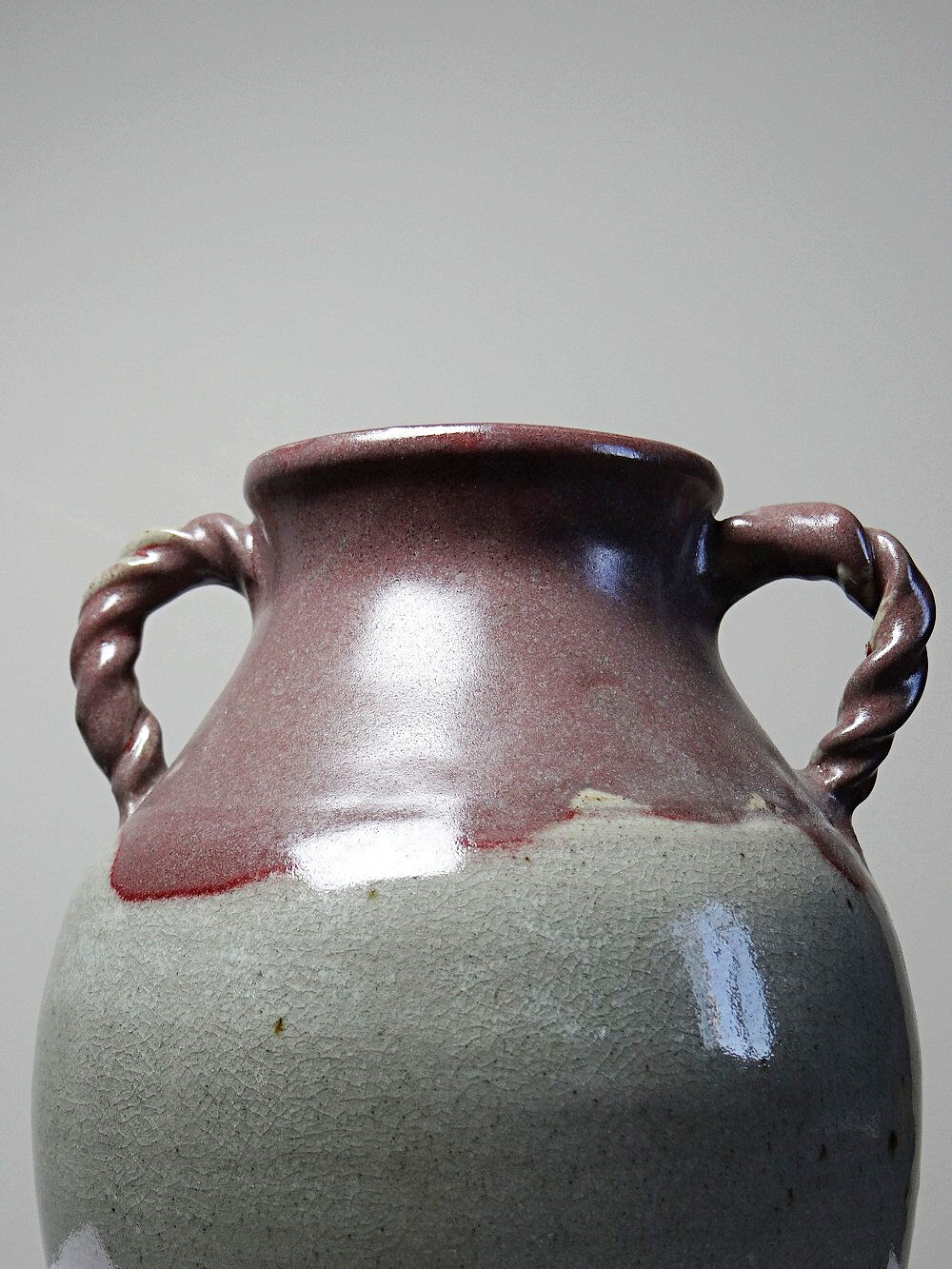 Vase studio pottery Milly Finn UK vintage 60s-70s stoneware