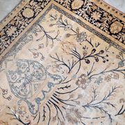 Handmade antique prayer Indo-Moktasham rug 4' x 6.2' (122cm x 189cm) 1880s