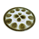 Barbotine style earthenware oyster dish