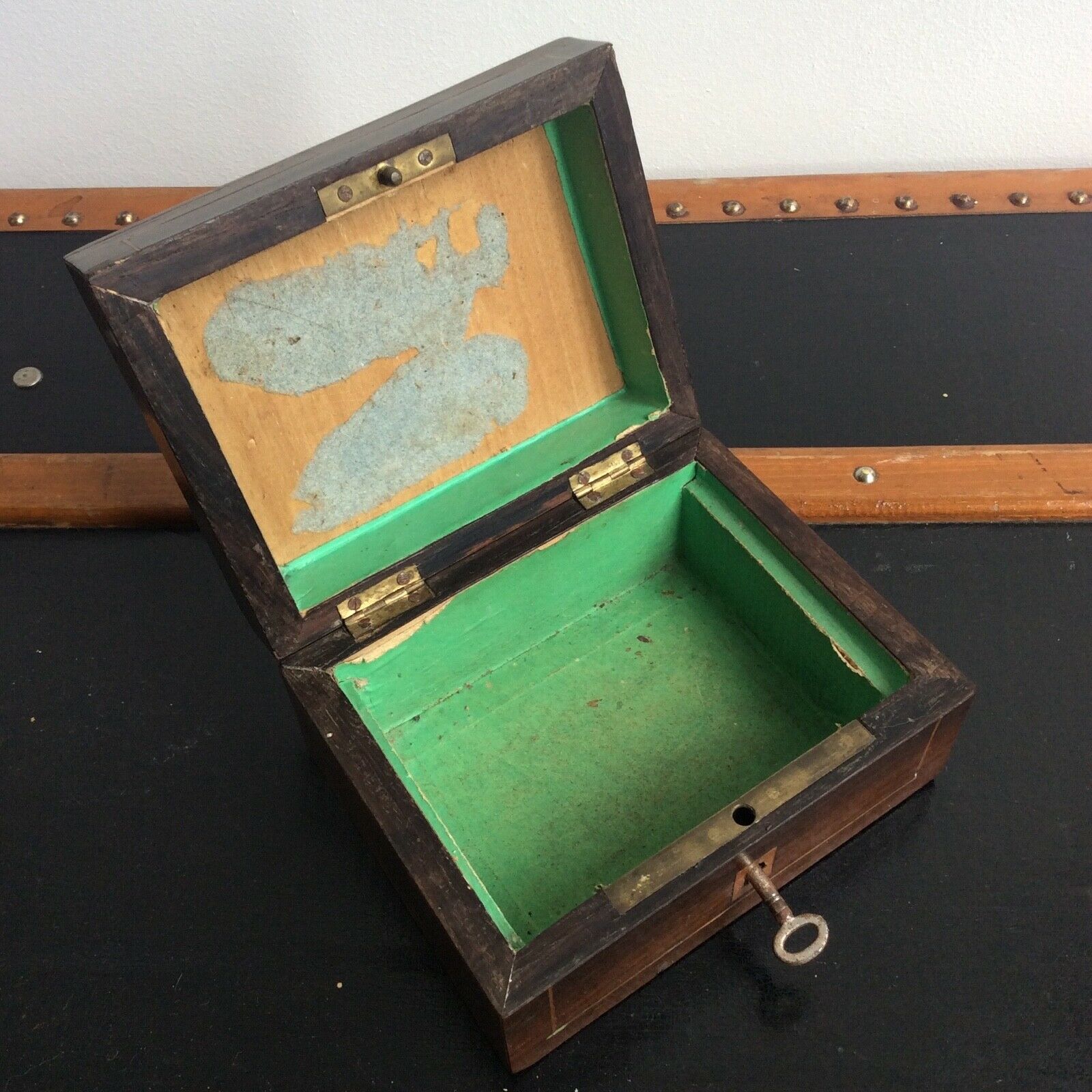 Former box box wood marquetry 19th