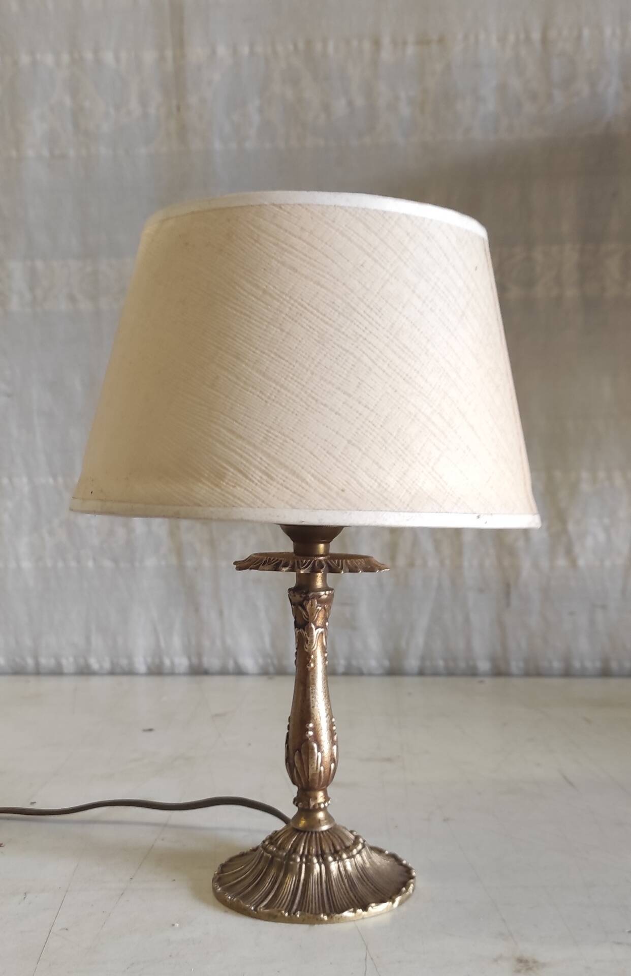Gold brass table lamp XS - mid 20th century