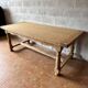 Aero-sanded oak farmhouse table