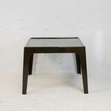 Fiberglass table, brown, France, circa 1970