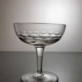 Set of 7 blown glass champagne glasses