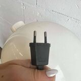 White table lamp / vintage space age desk lamp