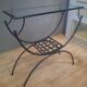 Metal and glass console