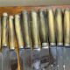 Set of 24 Bakelite stainless steel knives in box
