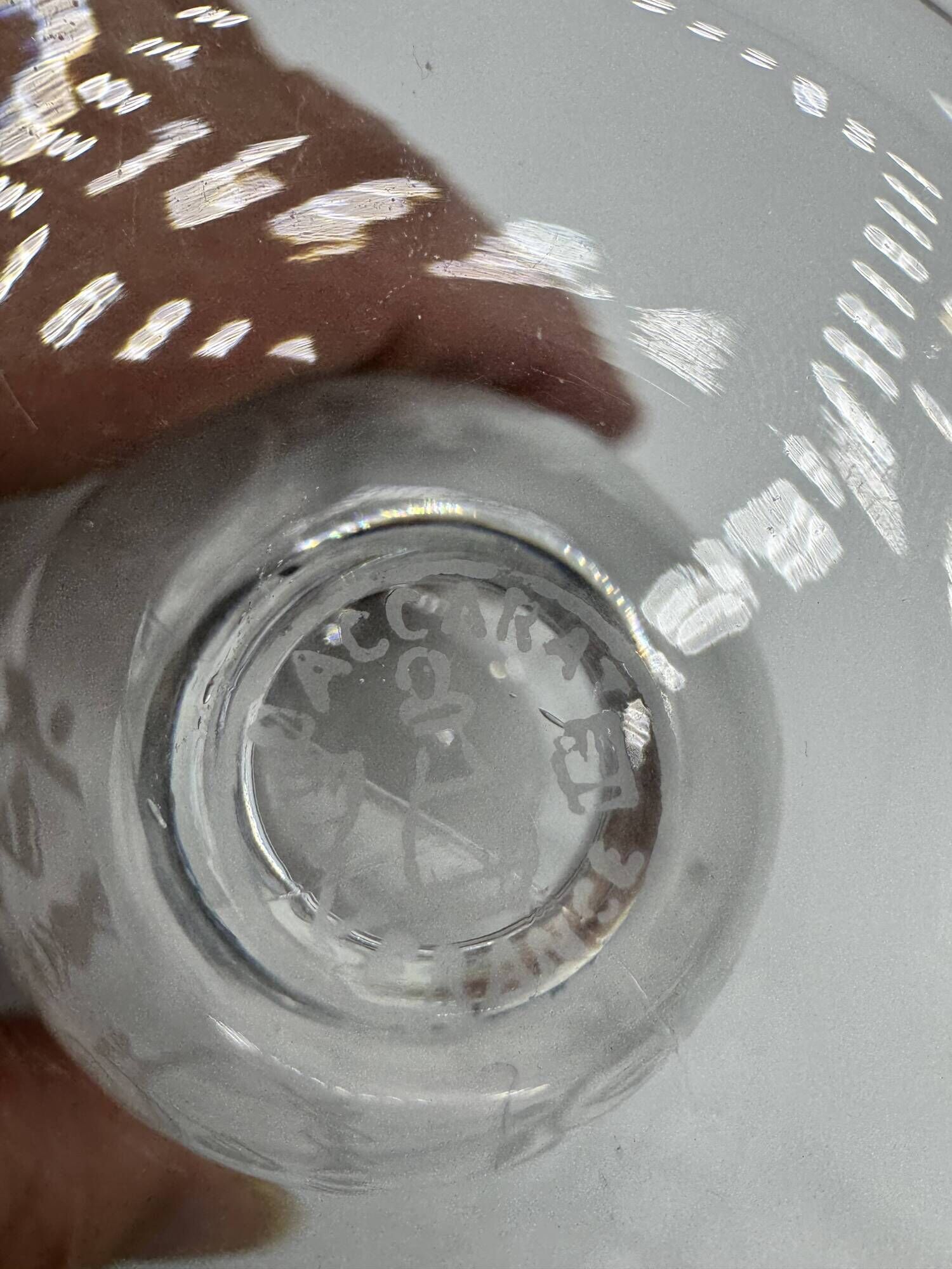 Set of 5 white wine glasses - Baccarat Crystal – Argentina model, 1940