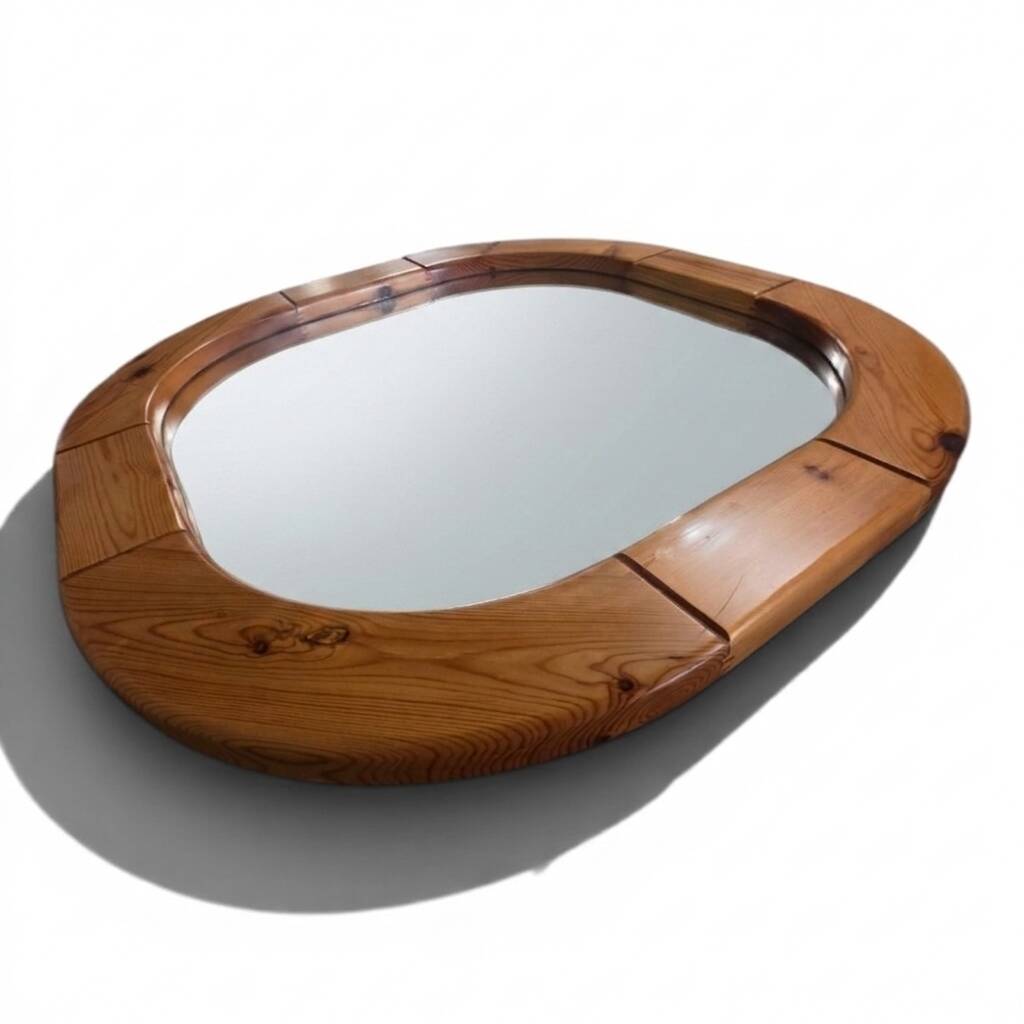 Miroir Vintage IKEA – Modèle Rare en Pin – Circa 1970