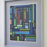 Peinture sur toile construcivisme art contemporaine abstrait