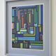 Painting on canvas construction contemporary abstract art