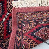 Tapis vintage pakistanais Ersari fait main en laine – 33 x 66 cm – 1970s