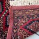 Tapis vintage pakistanais Ersari fait main en laine – 33 x 66 cm – années 1970
