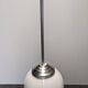Suspension boule XL Art déco en opaline blanche vers 1920