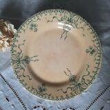 Old flat plates mismatched in earthenware