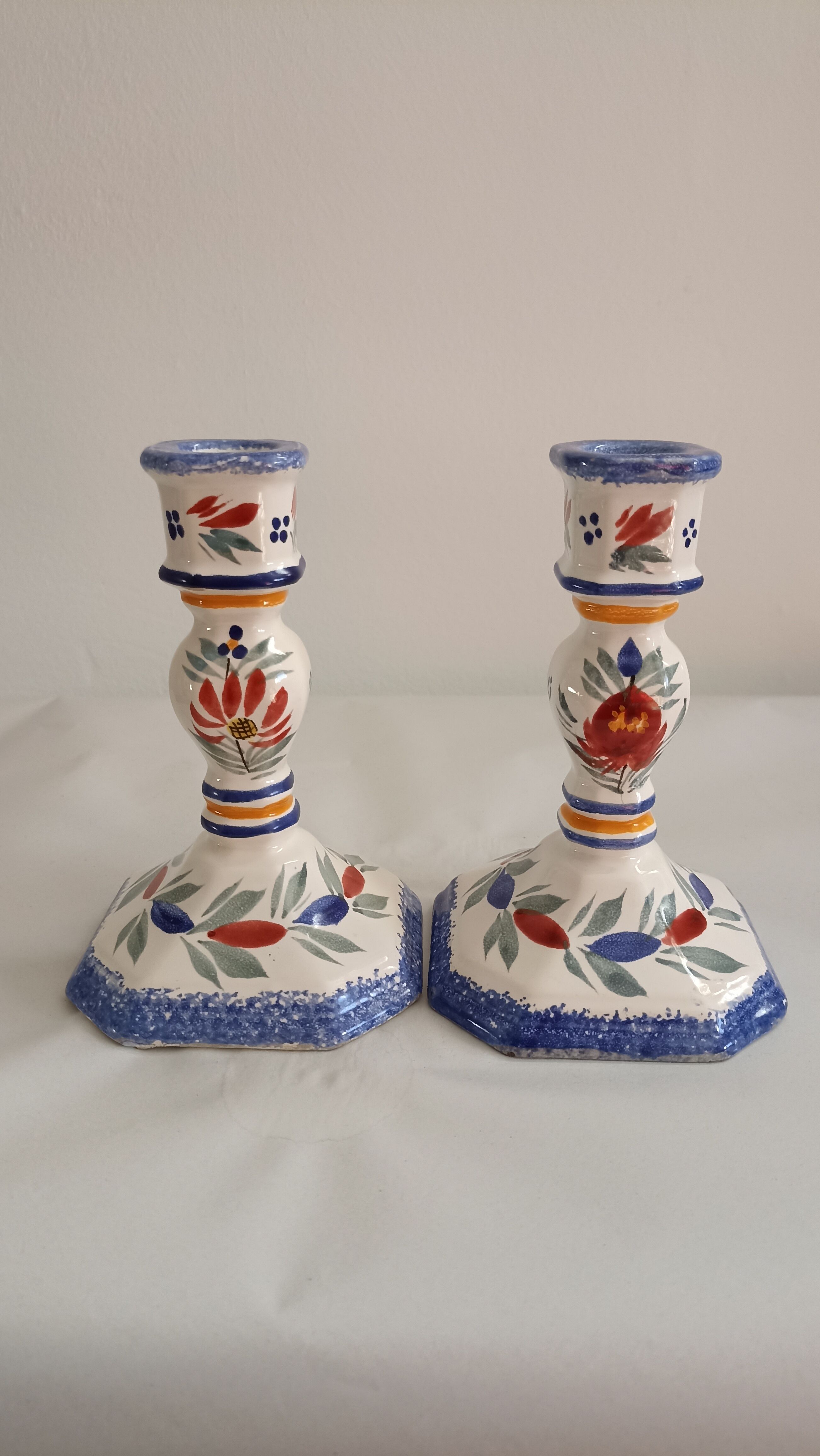 Quimper candle holders