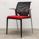 Vitra Medaslim visitor chair in red and black