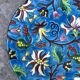 Plate in earthenware has naturalistic décor Longwy emaux