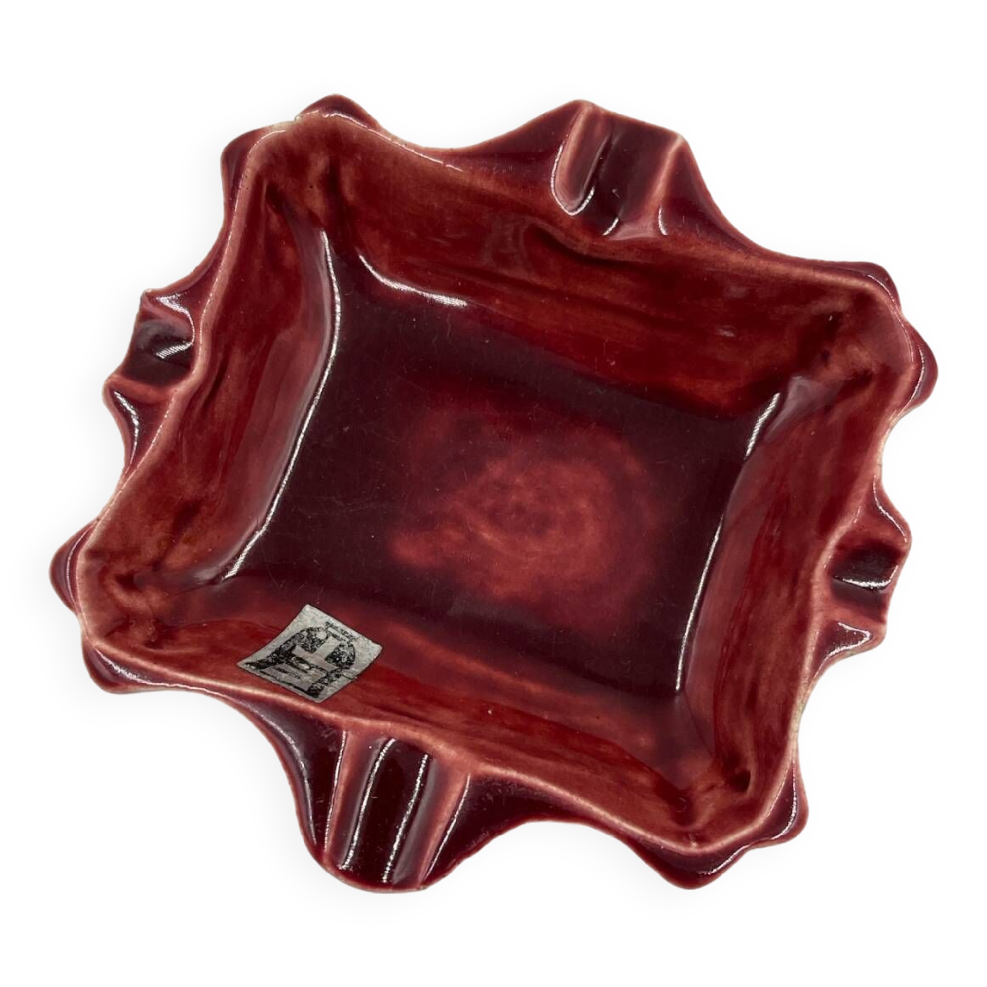 Thulin art deco earthenware ashtray