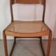 Baumann sled chair with caning